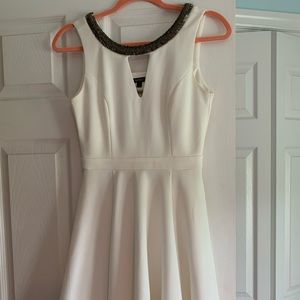 XOXO white fit and flare dress